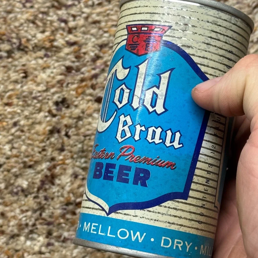 Vintage Cold Brau Eastern Premium Beer Can Cold Spring Brewing Co Pull Tab Empty